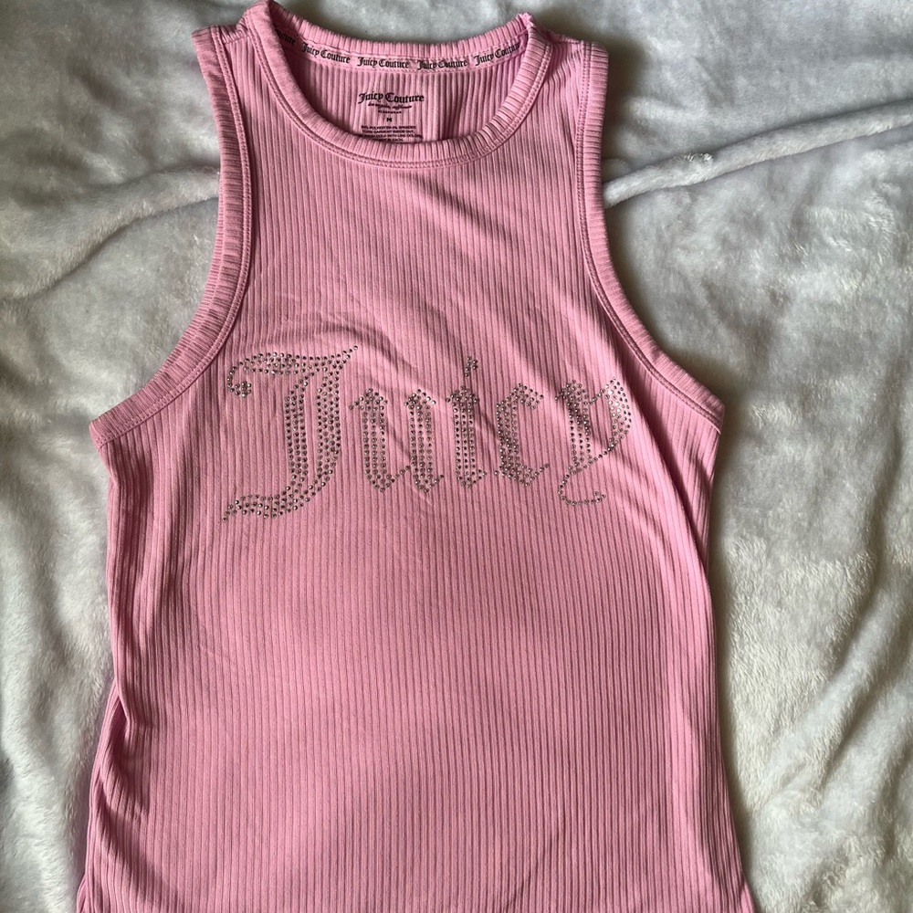 Juicy Couture Pink Ribbed Tank Top